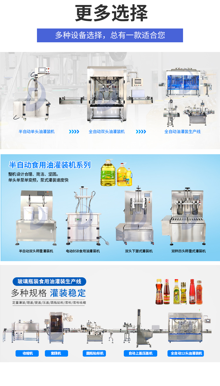 全自动四头食用油灌装生产线